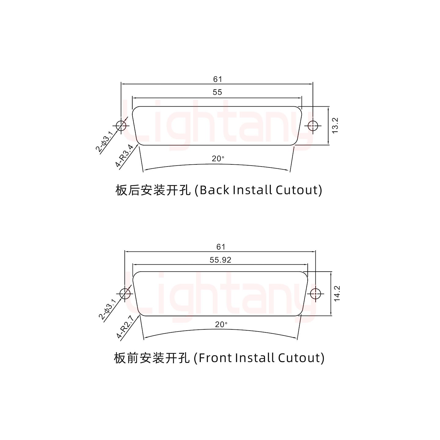 24W7公短體焊線/光孔/大電流10A