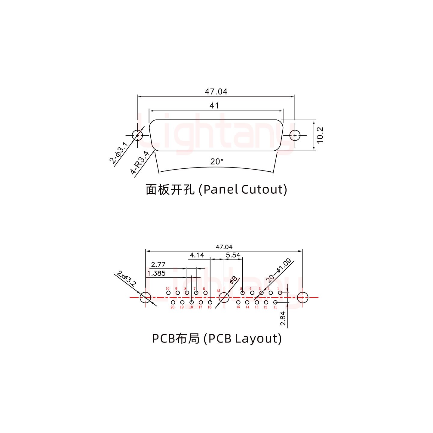 21W1母PCB直插板/鉚魚(yú)叉7.0/大電流20A