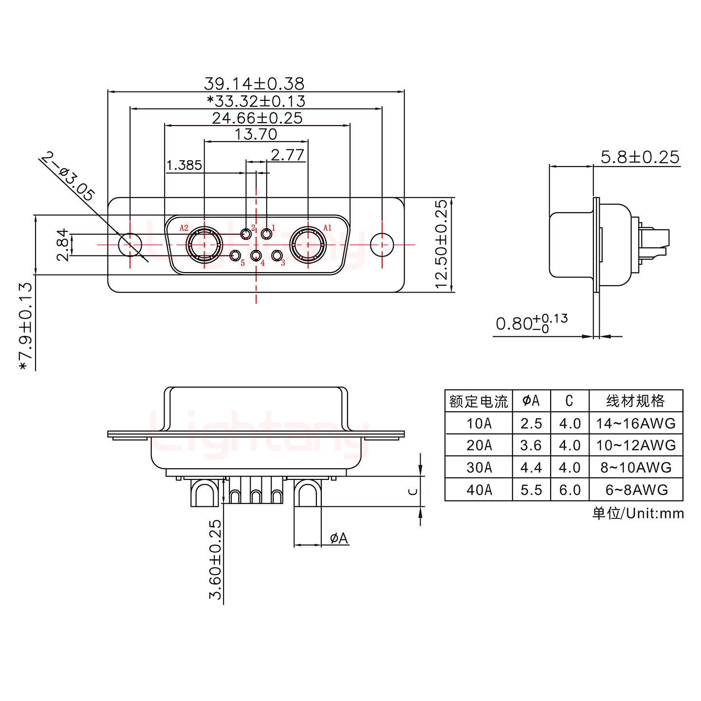 7W2母短體焊線10A+15P金屬外殼1679斜出線4~12mm