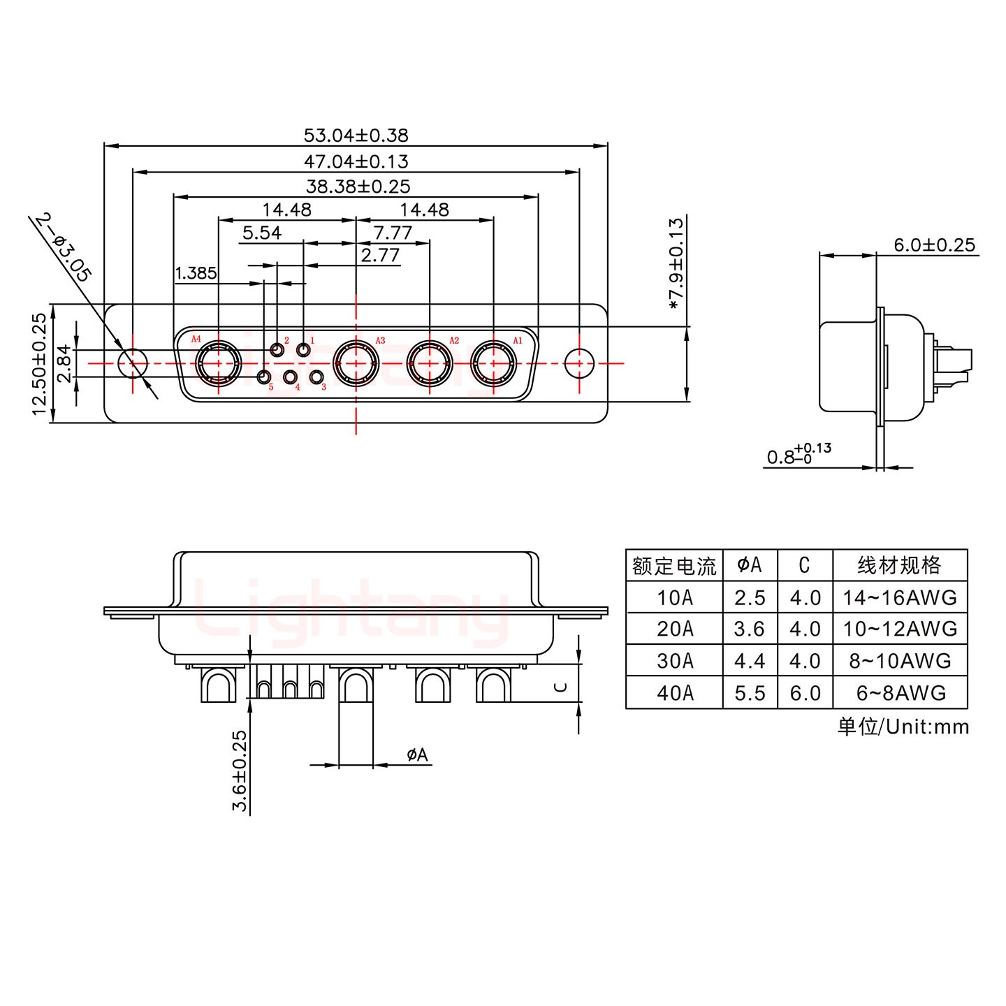 9W4母短體焊線30A+25P金屬外殼1015彎出線4~12mm