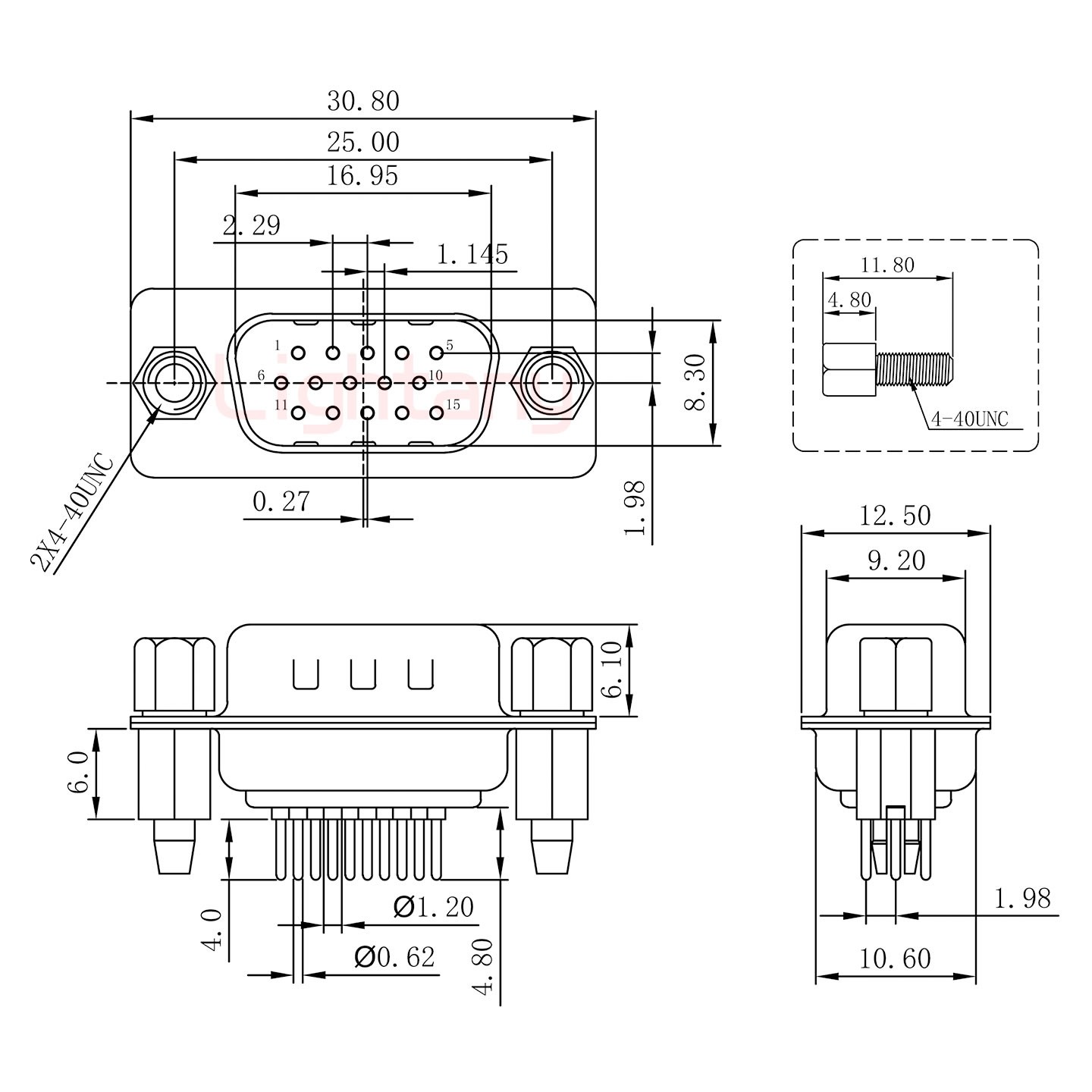 HDP15 公 直插板 鉚魚叉6.0 鎖螺絲 車針