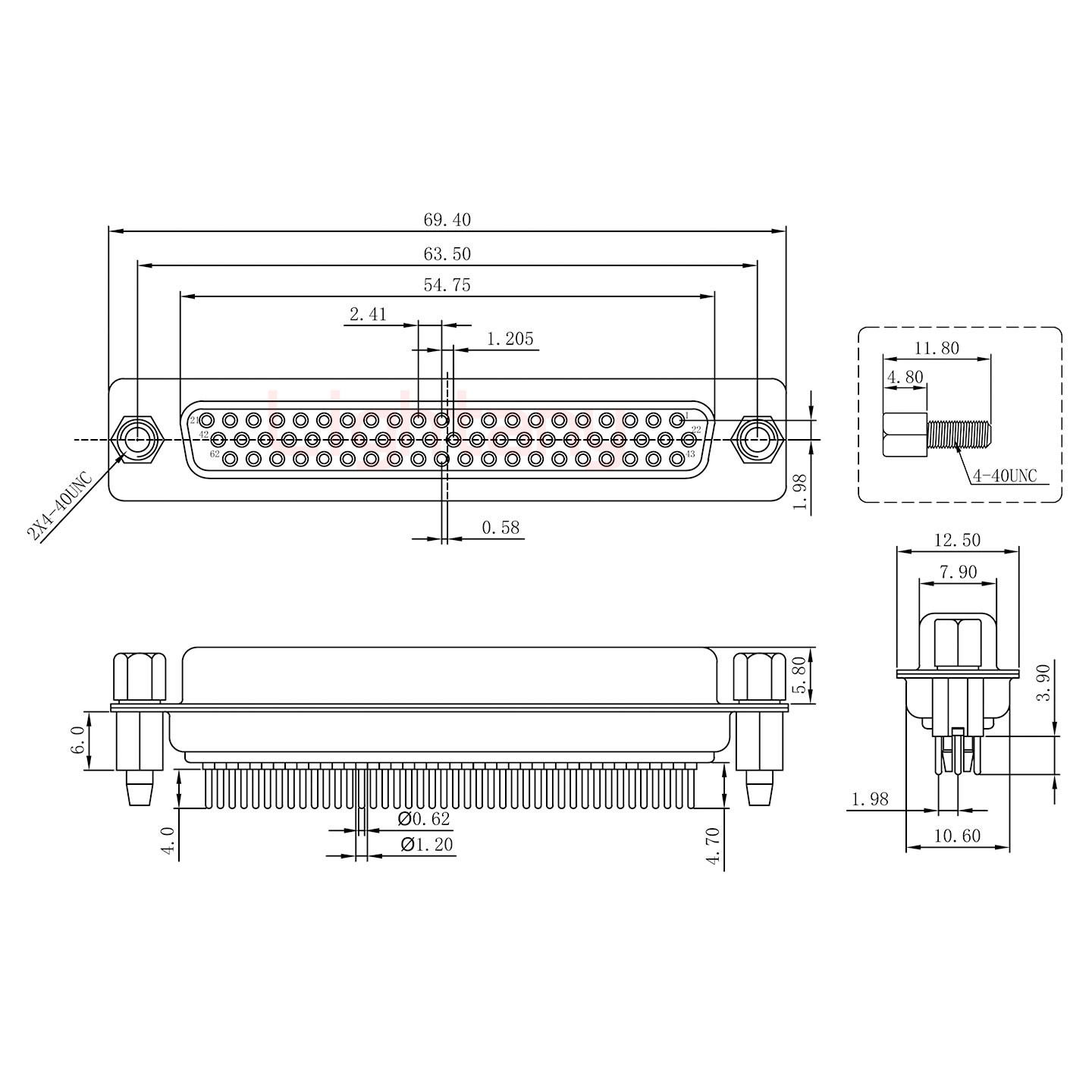 HDP62 母 直插板 鉚魚叉6.0 鎖螺絲 車針