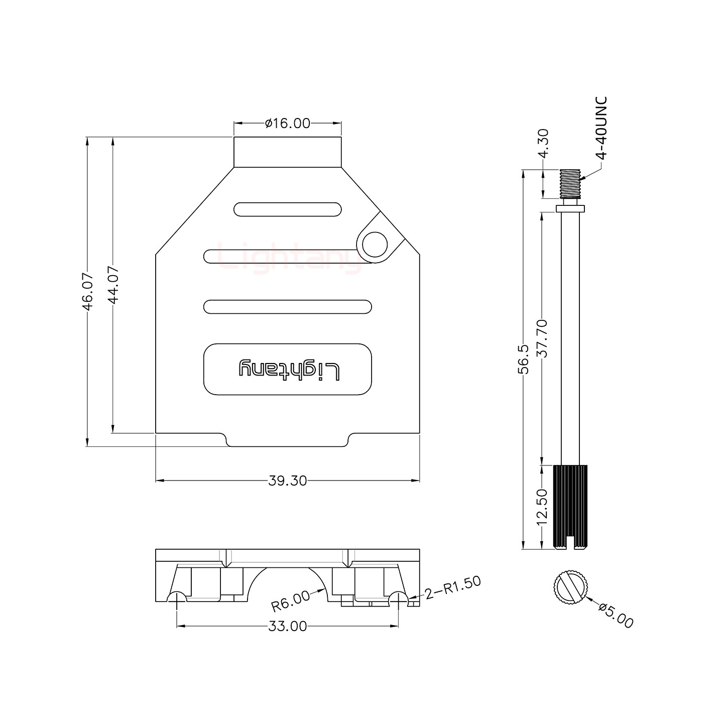 3V3母焊線式75歐姆+15P金屬外殼1664直出線4~12mm