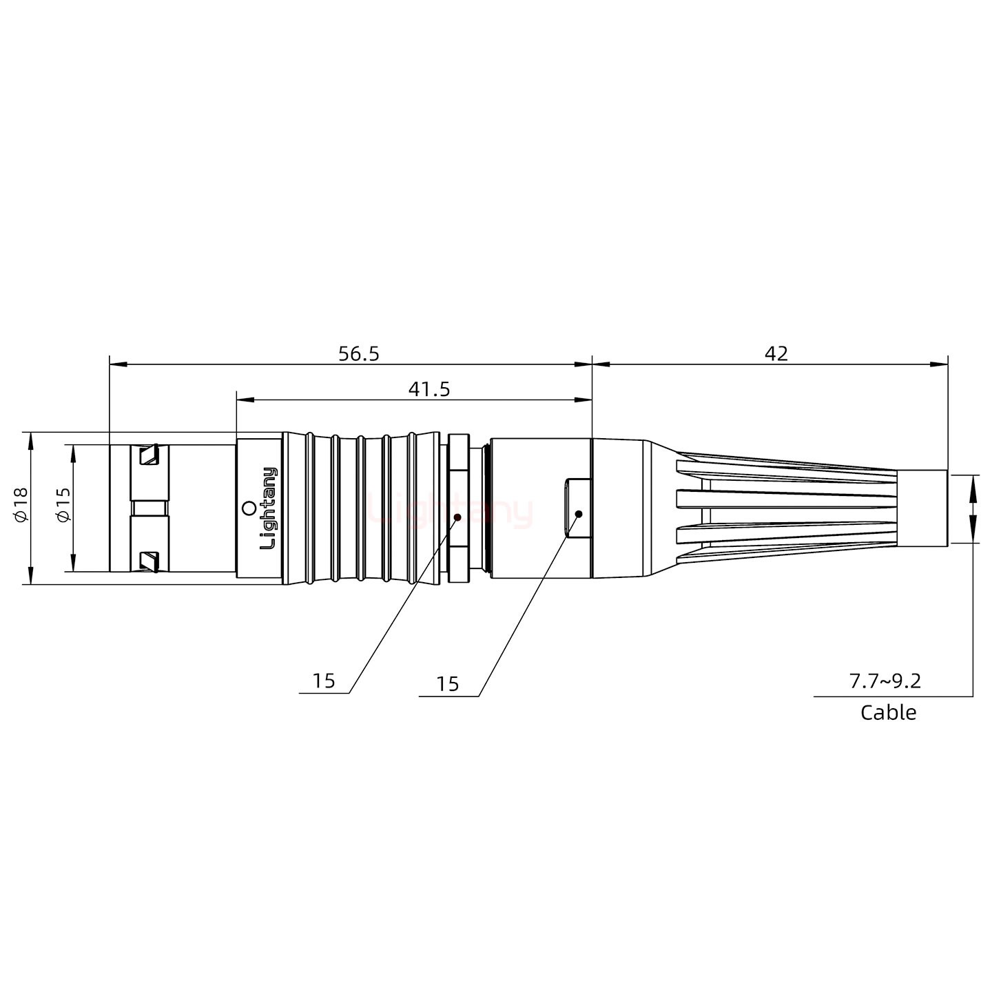 FGG.3B.003.CLAD92Z帶護套直式插頭