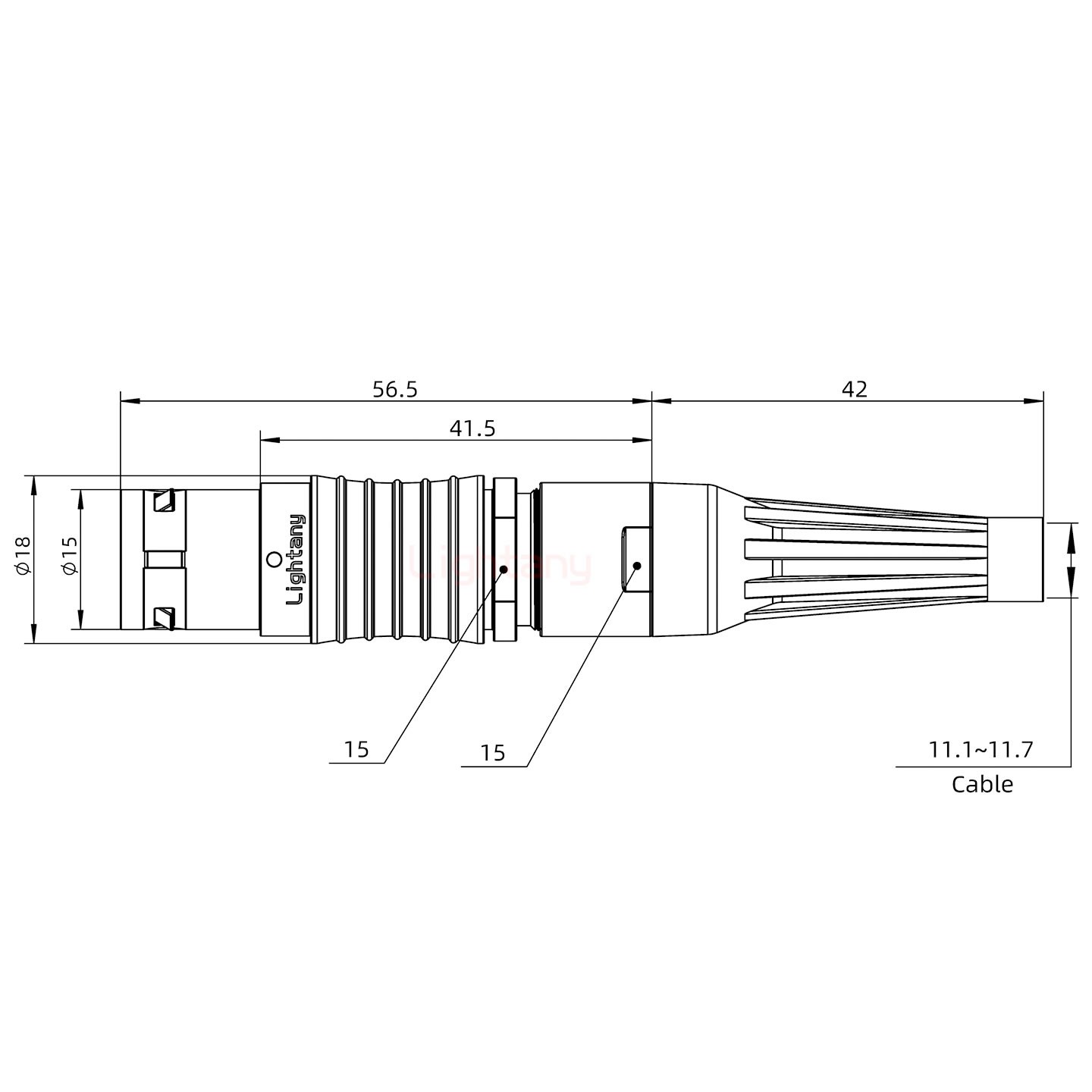 FGG.3B.004.CLAD12Z帶護套直式插頭