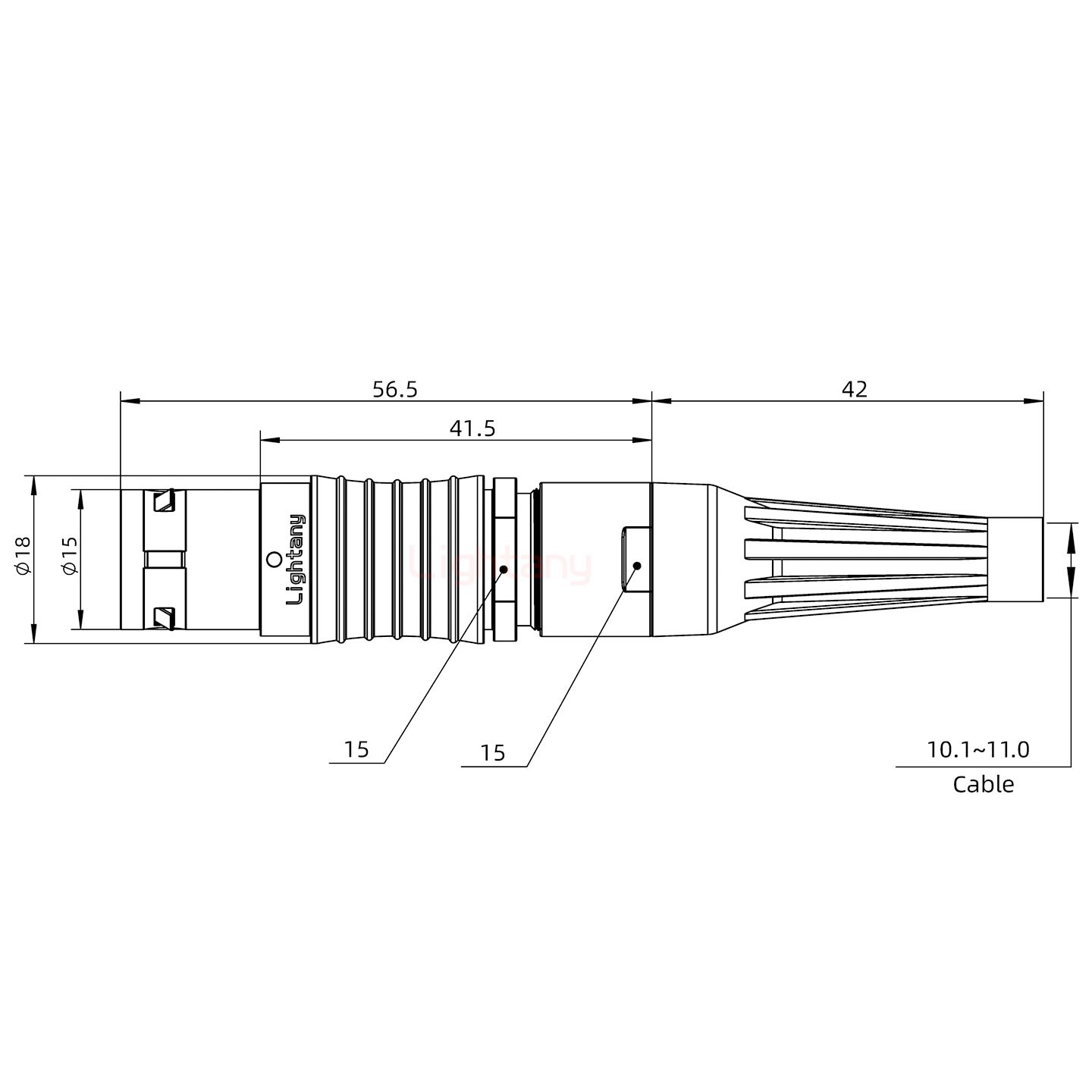 FGG.3B.014.CLAD11Z帶護套直式插頭