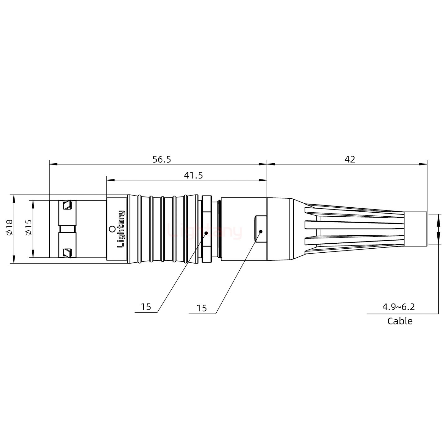 FGG.3B.014.CLAD62Z帶護套直式插頭