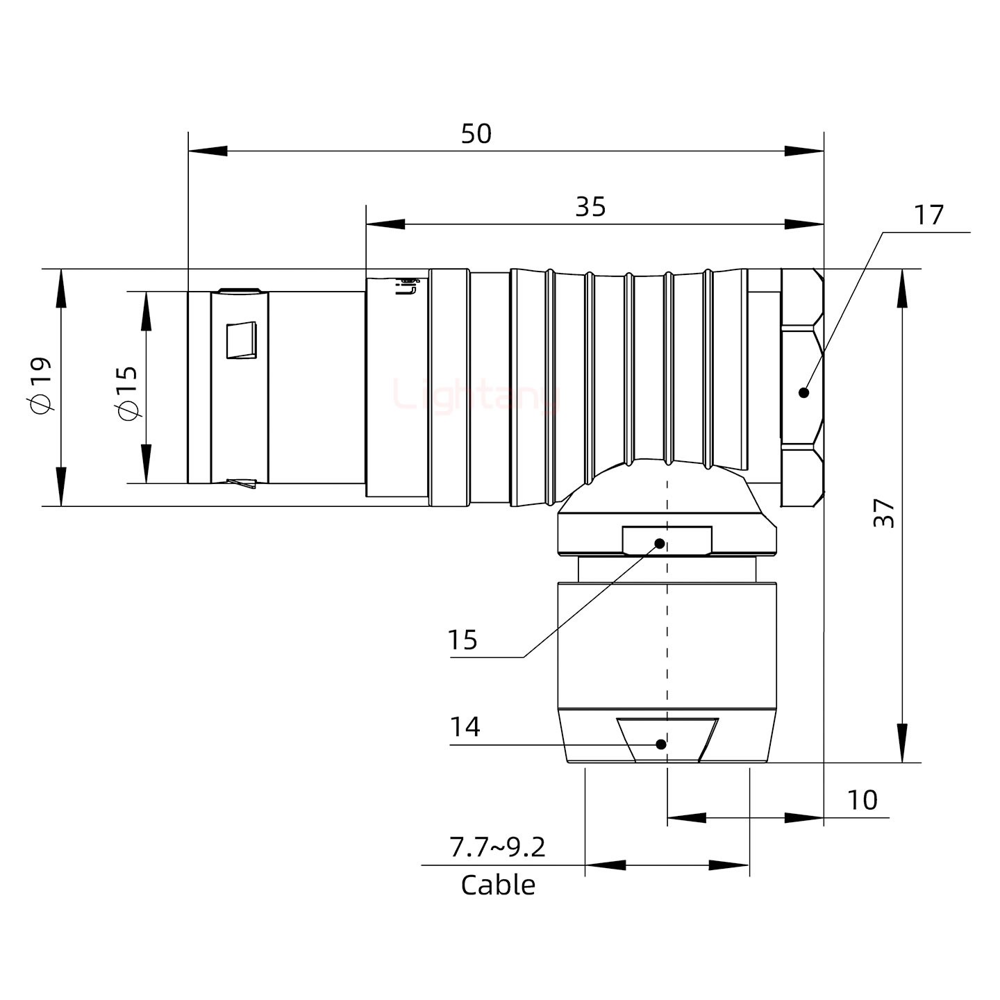 FHG.3B.005.CLAD92彎式插頭