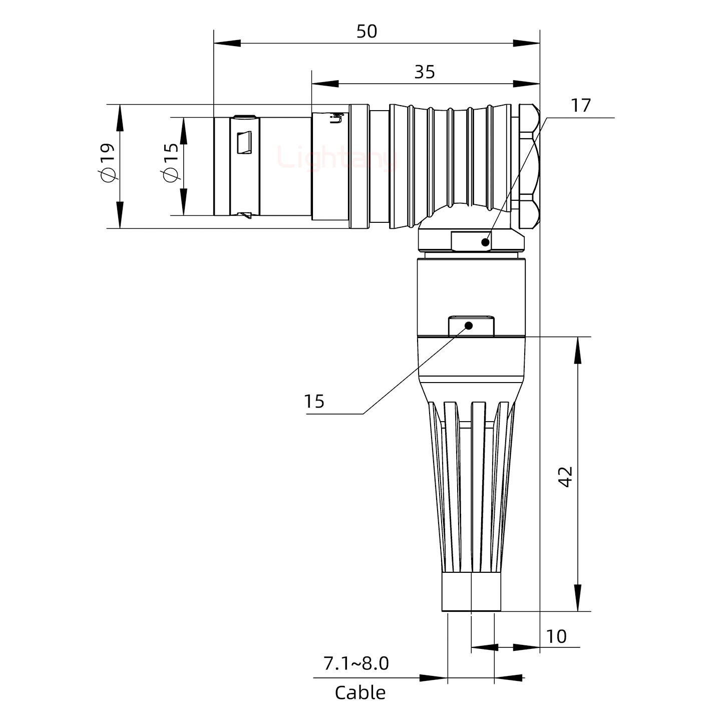 FHG.3B.026.CLAD82Z帶護(hù)套彎式插頭