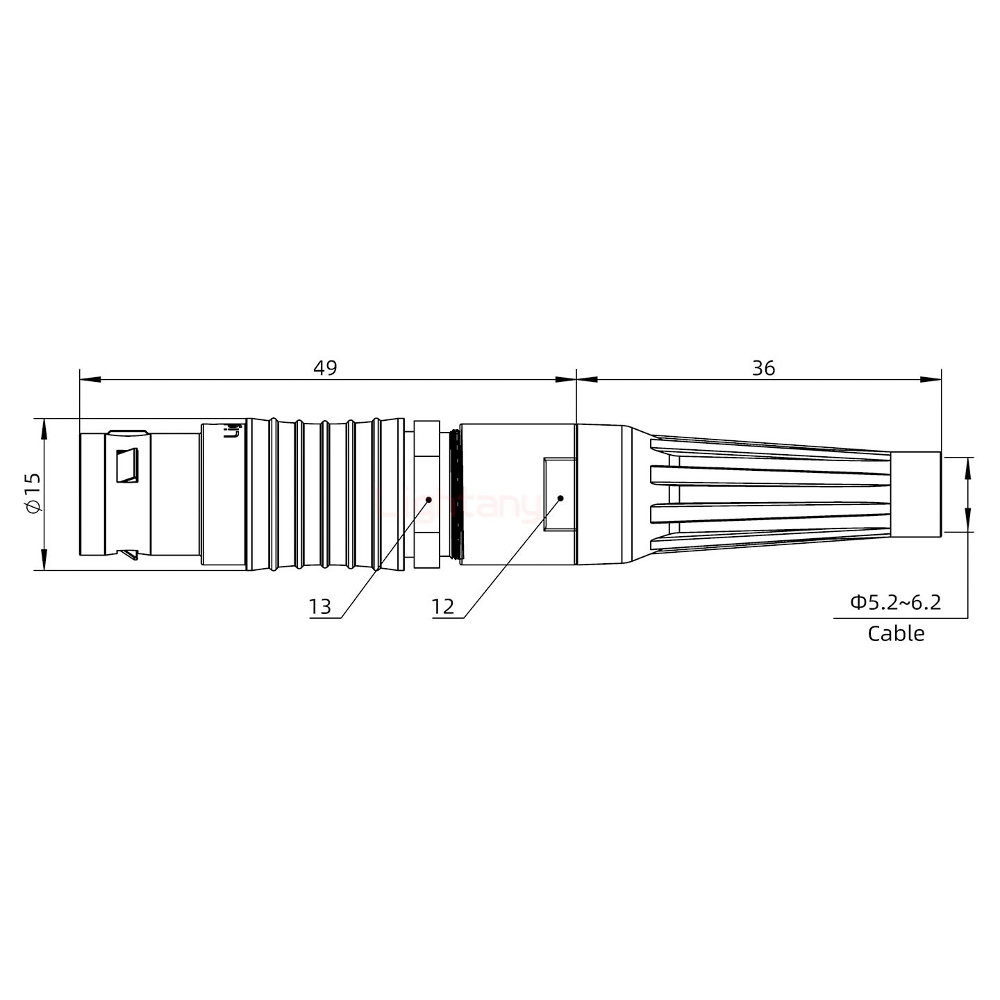 FGG.2B.002.CLAD62Z帶護套直式插頭