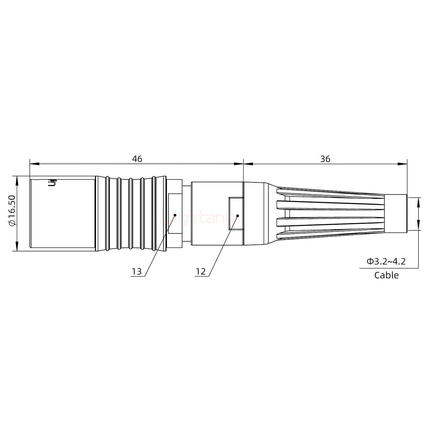 PHG.2B.002.CLLD42Z推拉自鎖帶護套浮動插座