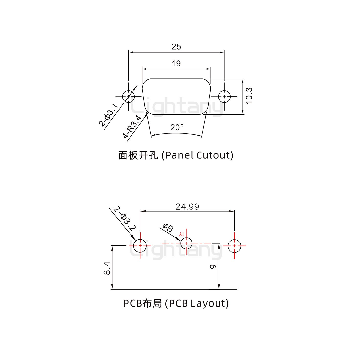 防水1W1母彎插板/鉚支架/鎖螺絲/大電流40A