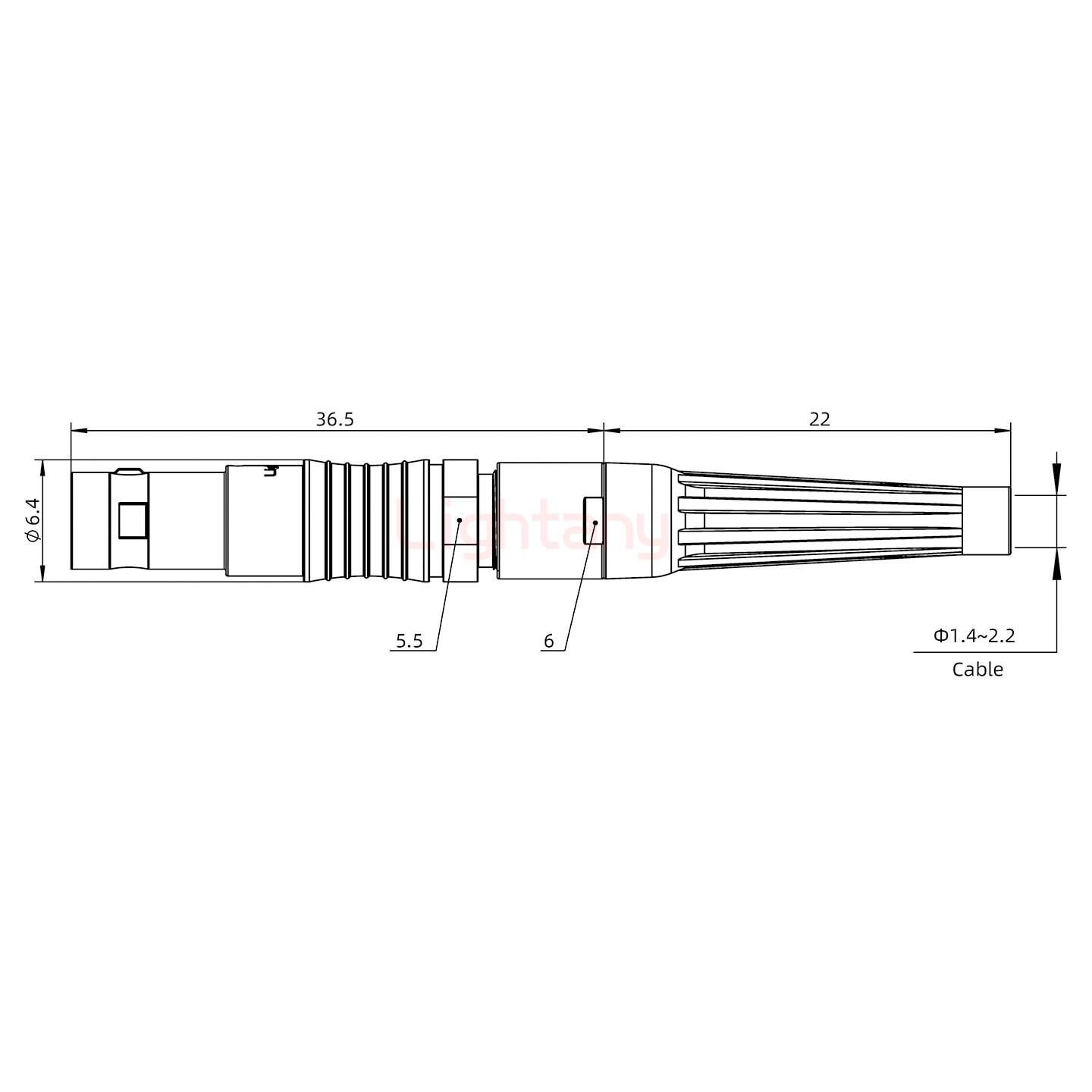 FGG.00.003.CLAD22Z帶護套直式插頭