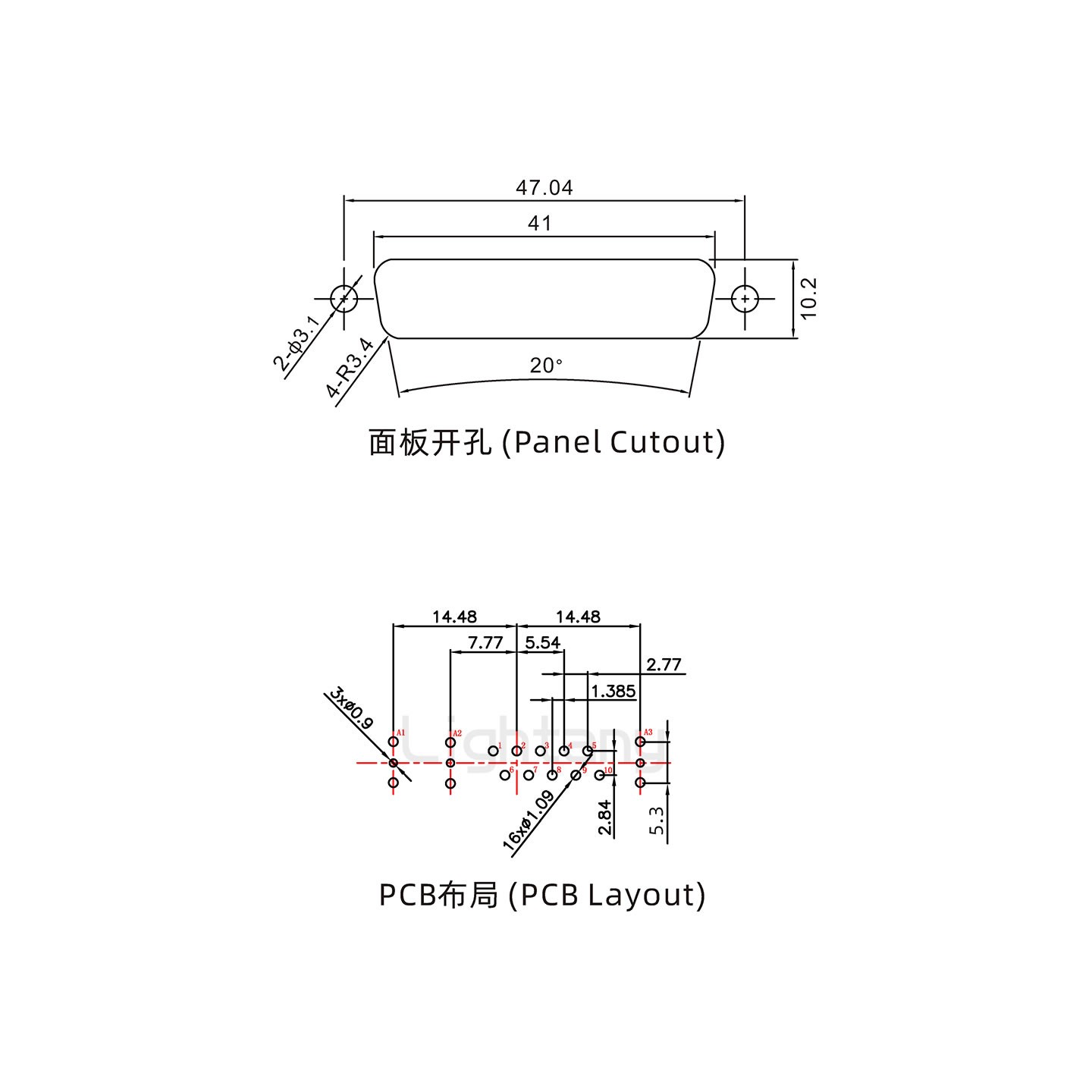 防水13W3公直插板/鎖螺絲/射頻同軸50歐姆