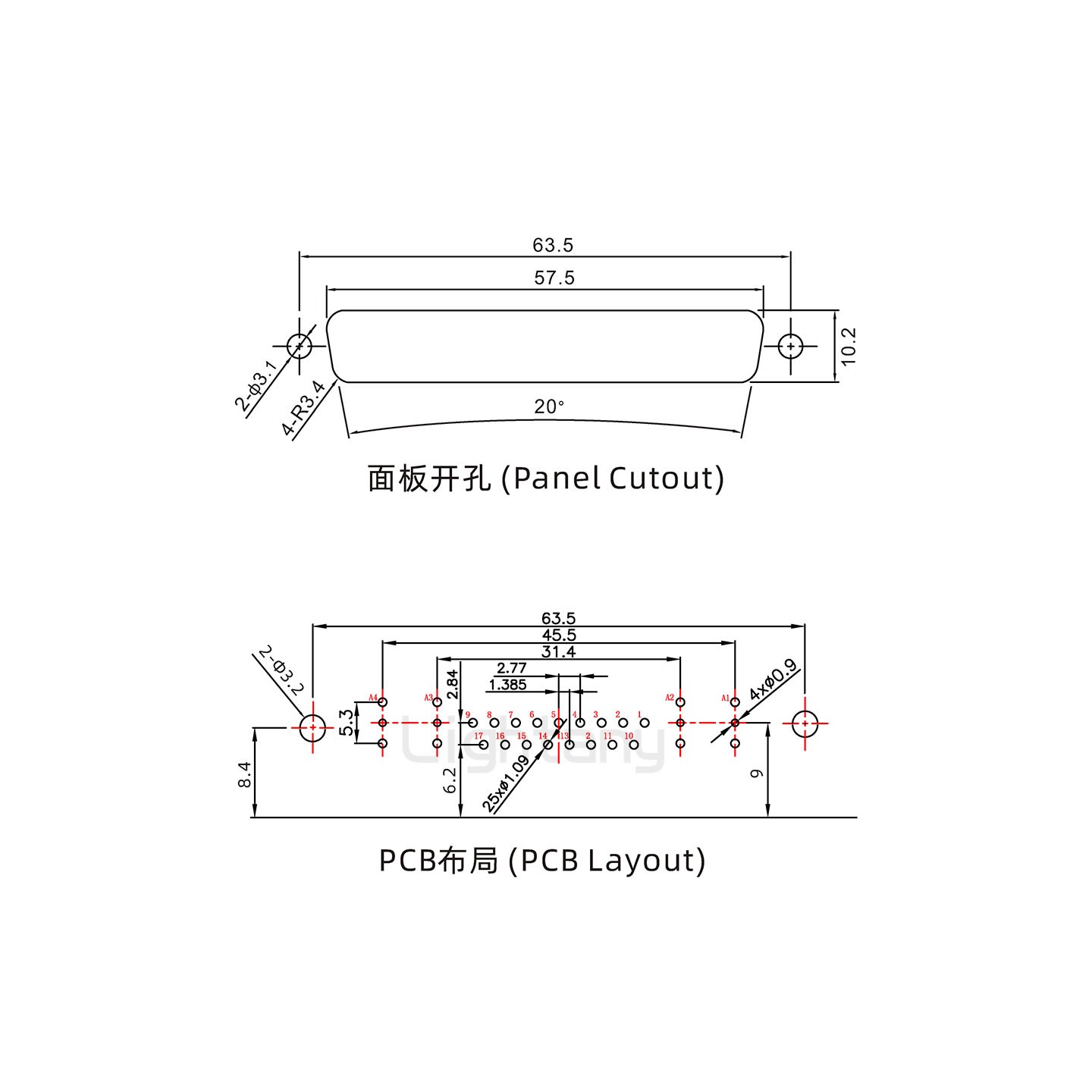 防水21W4母彎插板/鉚支架/鎖螺絲/射頻同軸50歐姆