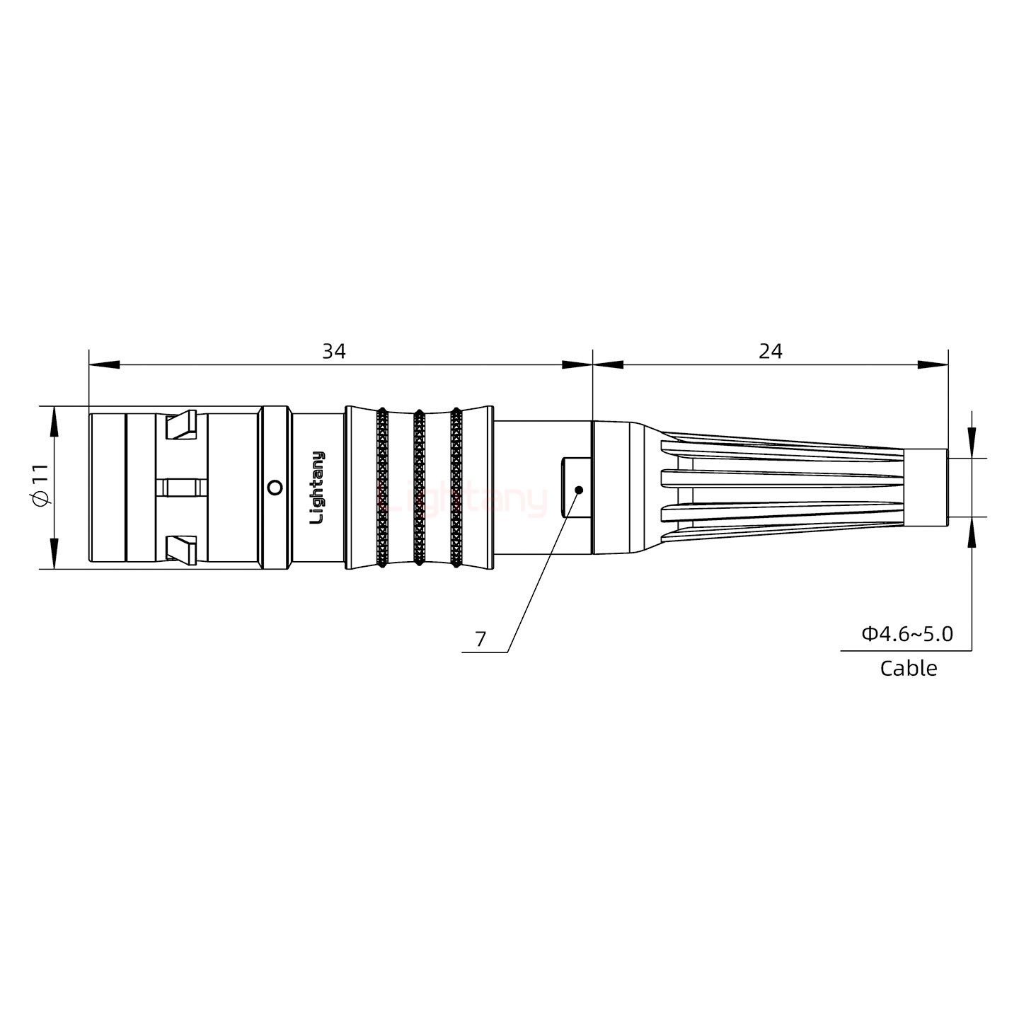 FGG.0K.003.CLAC50Z推拉自鎖帶護套直式插頭