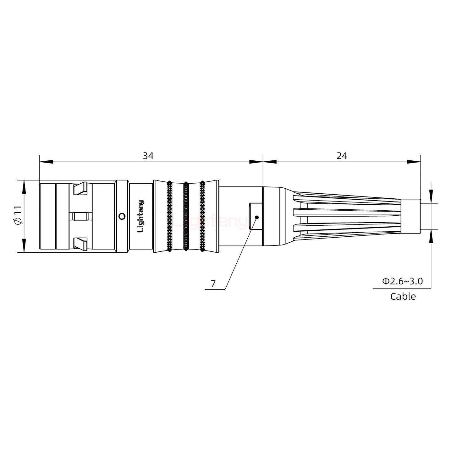 FGG.0K.007.CLAC30Z推拉自鎖帶護套直式插頭