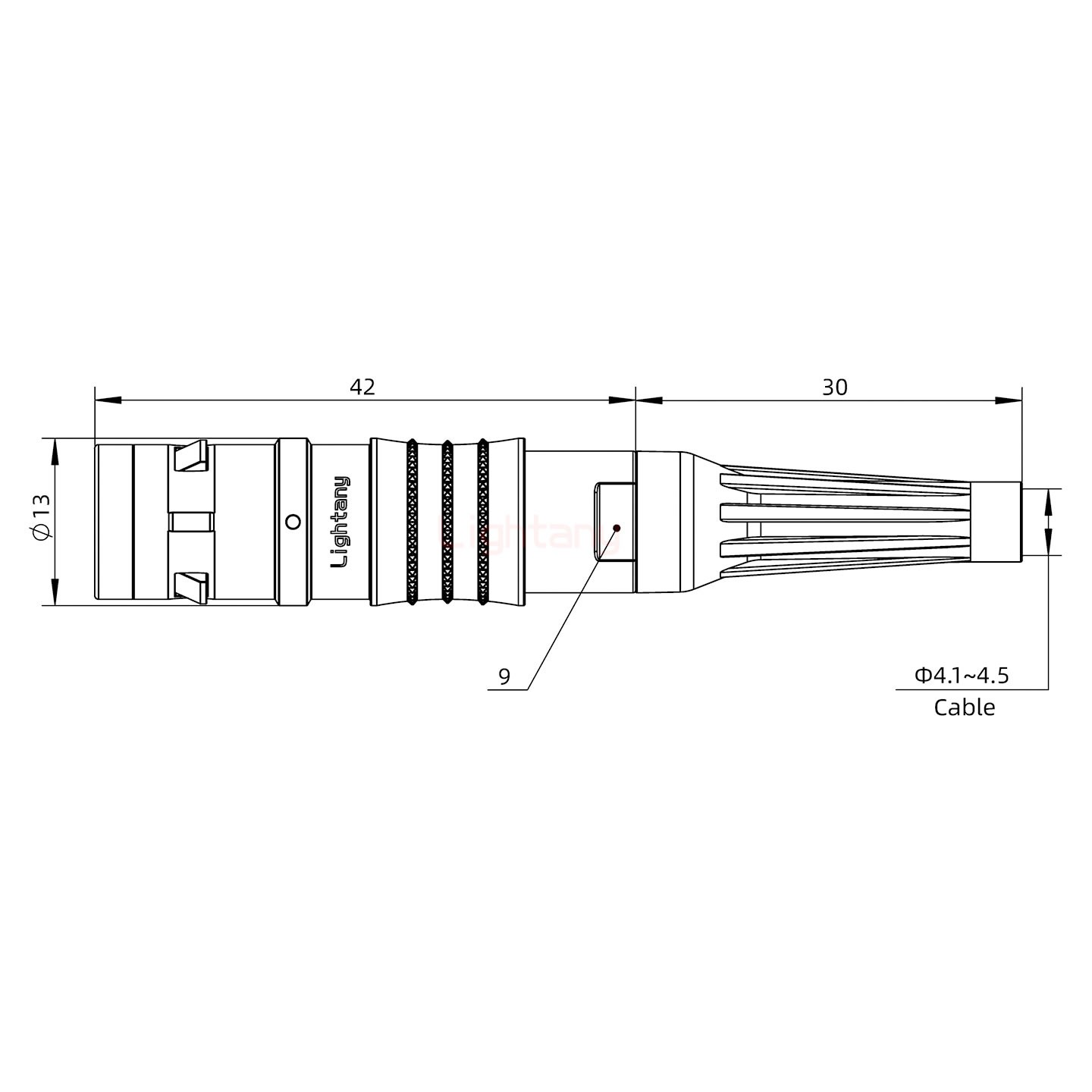 FGG.1K.004.CLAC45Z推拉自鎖帶護套直式插頭