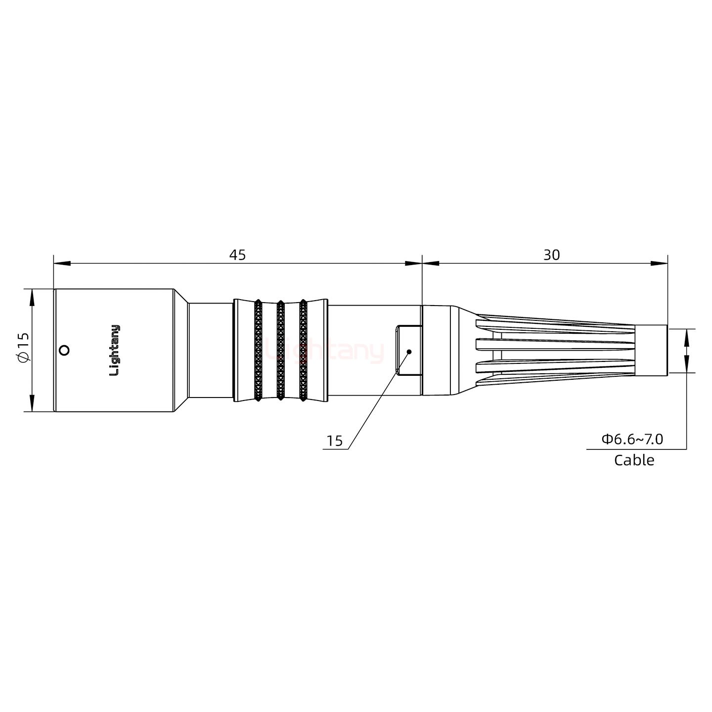 PHG.1K.002.CLAK70Z推拉自鎖帶護套浮動插座