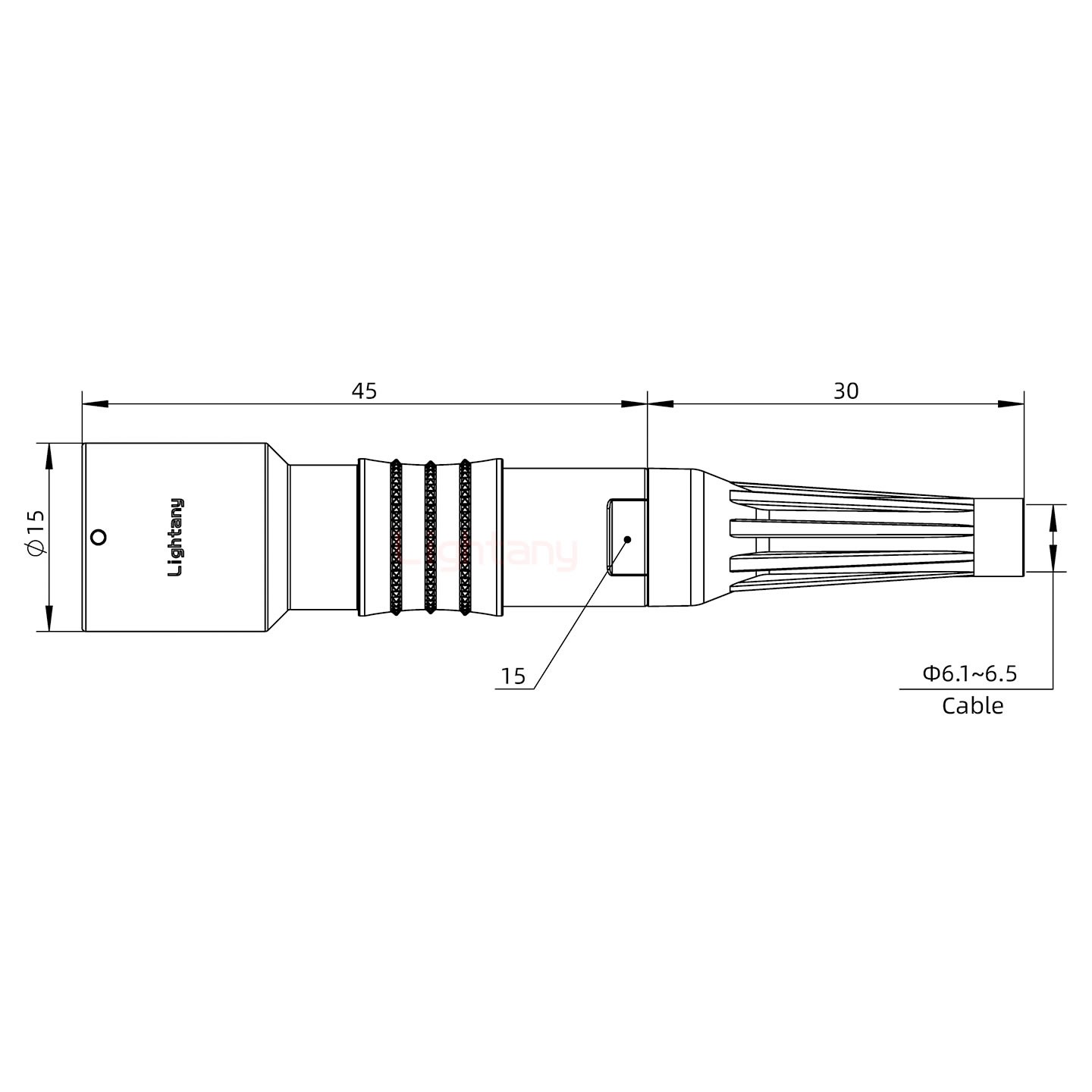 PHG.1K.007.CLAC65Z推拉自鎖帶護套浮動插座